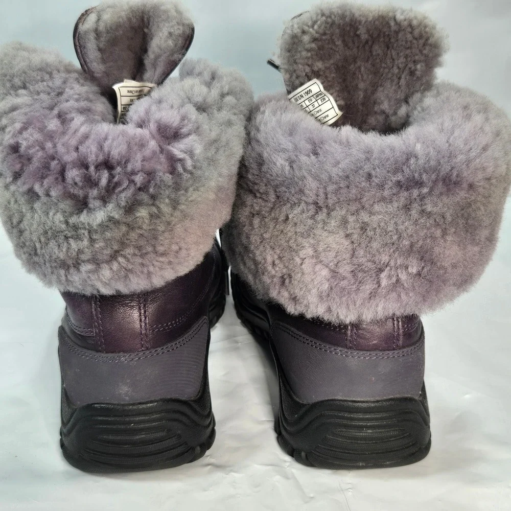 UGG Adirondack II Purple Leather Suede Winter Boots Vibram Sole 1909 Womens 6